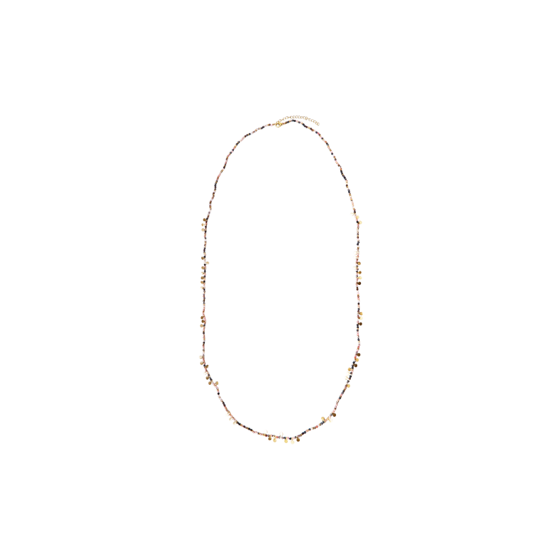 Celestine necklace Black Colour, coffee mix