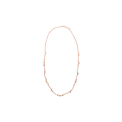 Celestine necklace Black Colour, pink mix
