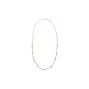 Celestine necklace Black Colour, pink mix