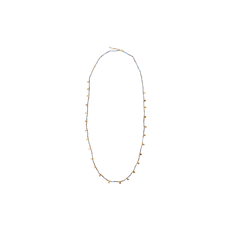 Marrtine necklace Black Colour, blue mix