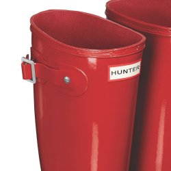 Womens original tall gloss boot Hunter, military red