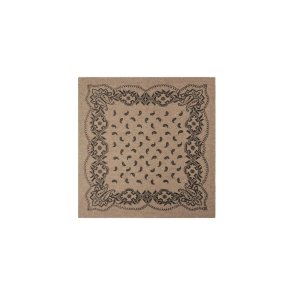 Lolana paisley knit scarf Neo Noir, beige melange