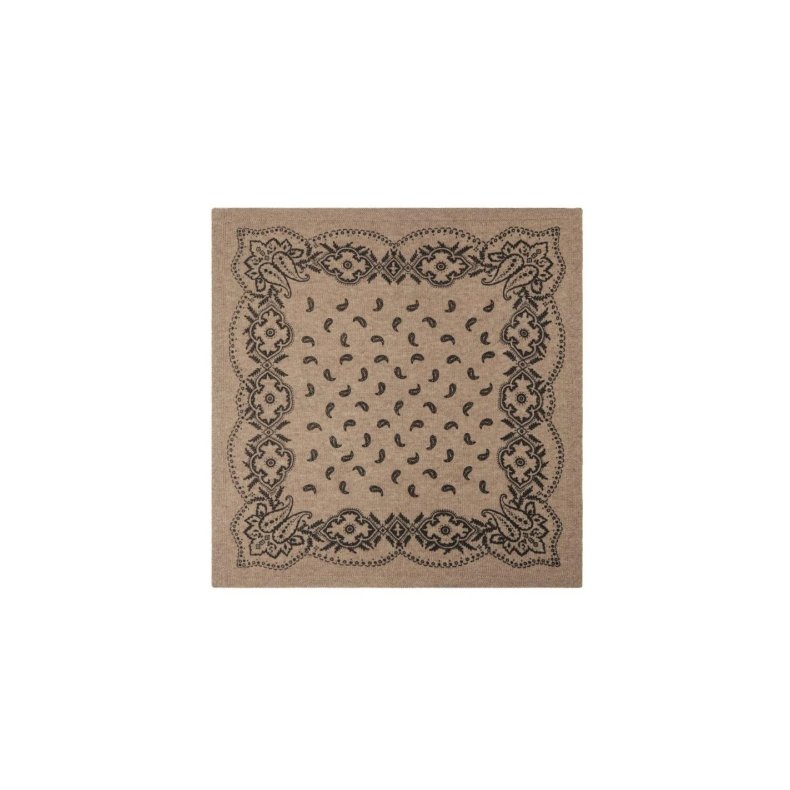 Lolana paisley knit scarf Neo Noir, beige melange