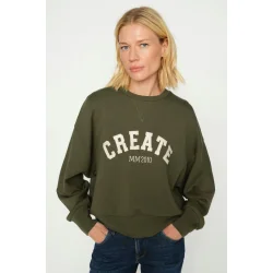 Celli o-ls sweatshirt Mos Mosh, olive night