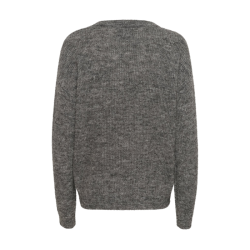 05 The knit pullover My Essential Wardrobe, dark grey melang