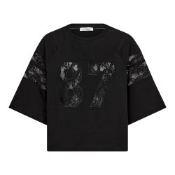 Ely 87 lace tee sweat Co'Couture, black