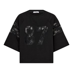 Ely 87 lace tee sweat Co'Couture, black