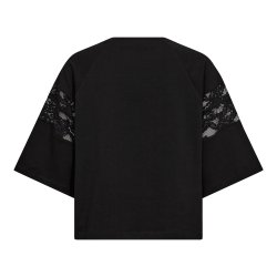 Ely 87 lace tee sweat Co'Couture, black