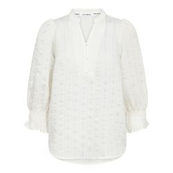 Saila stripe ss v-blouse Co'Couture, white