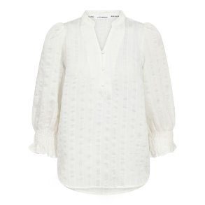 Saila stripe ss v-blouse Co'Couture, white