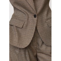 Veya check fitted blazer Co'Couture, brown