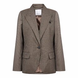 Veya check fitted blazer Co'Couture, brown