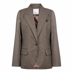Veya check fitted blazer Co'Couture, brown