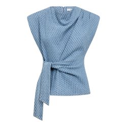 Anto denim pleat top Co'Couture, light denim
