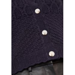 Row pointelle cardigan Co'Couture, navy