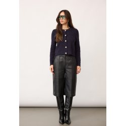Row pointelle cardigan Co'Couture, navy