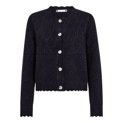 Row pointelle cardigan Co'Couture, navy