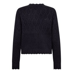 Row pointelle cardigan Co'Couture, navy