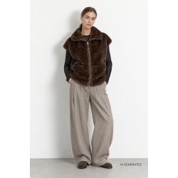Ulle 2 waistcoat Levet� Room, coffee bean 