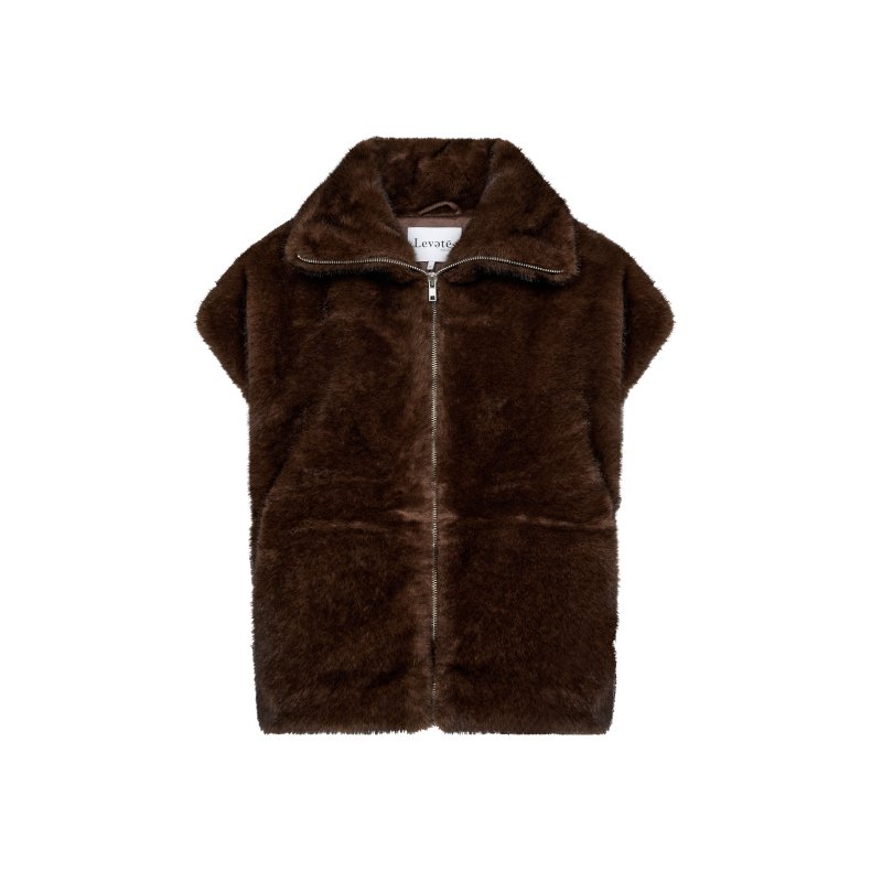 Ulle 2 waistcoat Levet� Room, coffee bean 