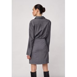 Lyvia pin wrap dress Co'Couture, mid grey