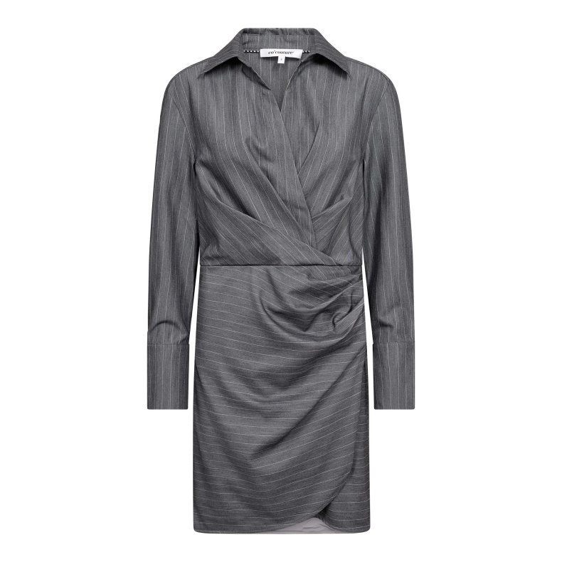 Lyvia pin wrap dress Co'Couture, mid grey