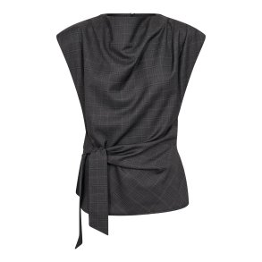 Elora check pleat top Co'Couture, dark grey