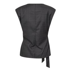 Elora check pleat top Co'Couture, dark grey