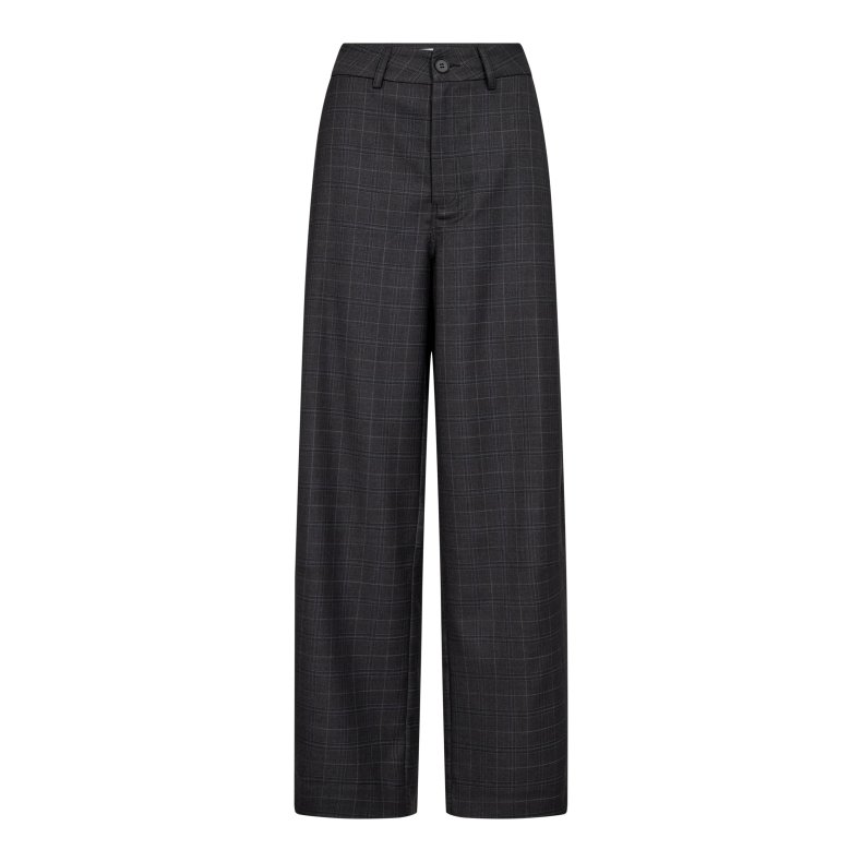 Elora check barrel pant Co'Couture, dark grey
