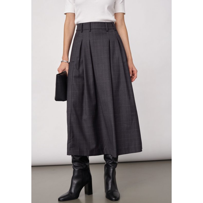 Elora check pleat skirt Co'Couture, dark grey