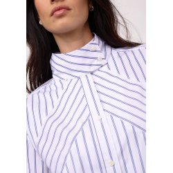 Somo stripe funnel neck shirt Co'Couture, white