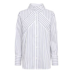 Somo stripe funnel neck shirt Co'Couture, white