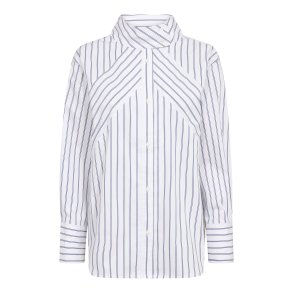 Somo stripe funnel neck shirt Co'Couture, white