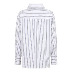 Somo stripe funnel neck shirt Co'Couture, white