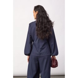 Luna tie blouse Co'Couture, navy