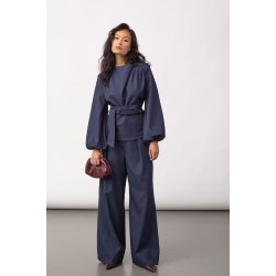 Luna tie blouse Co'Couture, navy