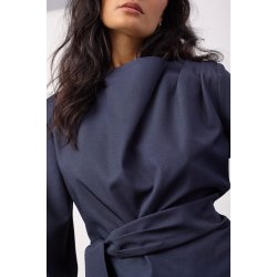 Luna tie blouse Co'Couture, navy