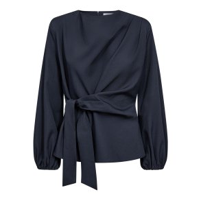 Luna tie blouse Co'Couture, navy