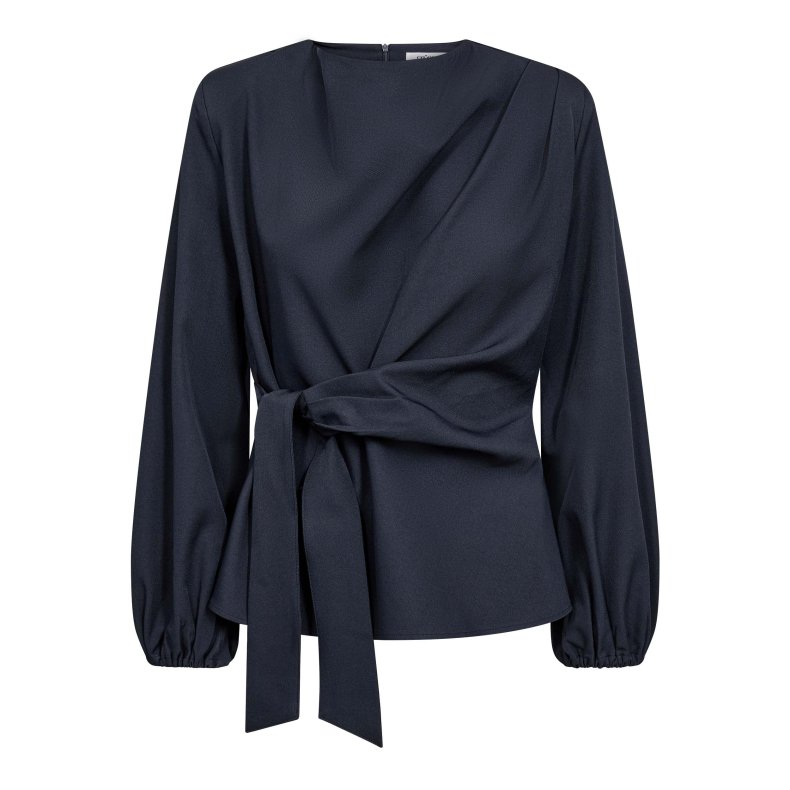 Luna tie blouse Co'Couture, navy