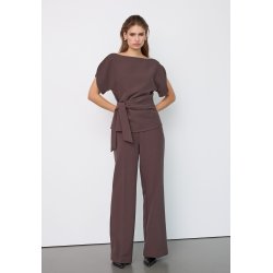 Acile pleat ss blouse Co'Couture, brown