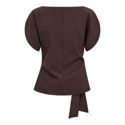 Acile pleat ss blouse Co'Couture, brown