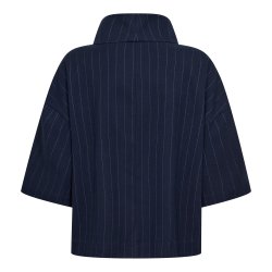 Gabie pin funnel neck blouse Co'Couture, navy
