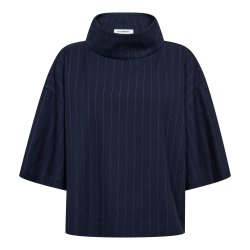 Gabie pin funnel neck blouse Co'Couture, navy