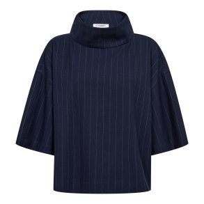 Gabie pin funnel neck blouse Co'Couture, navy