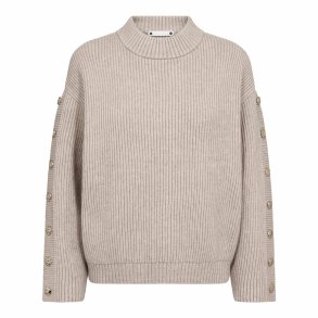 Row button sleeve knit Co'Couture, bone