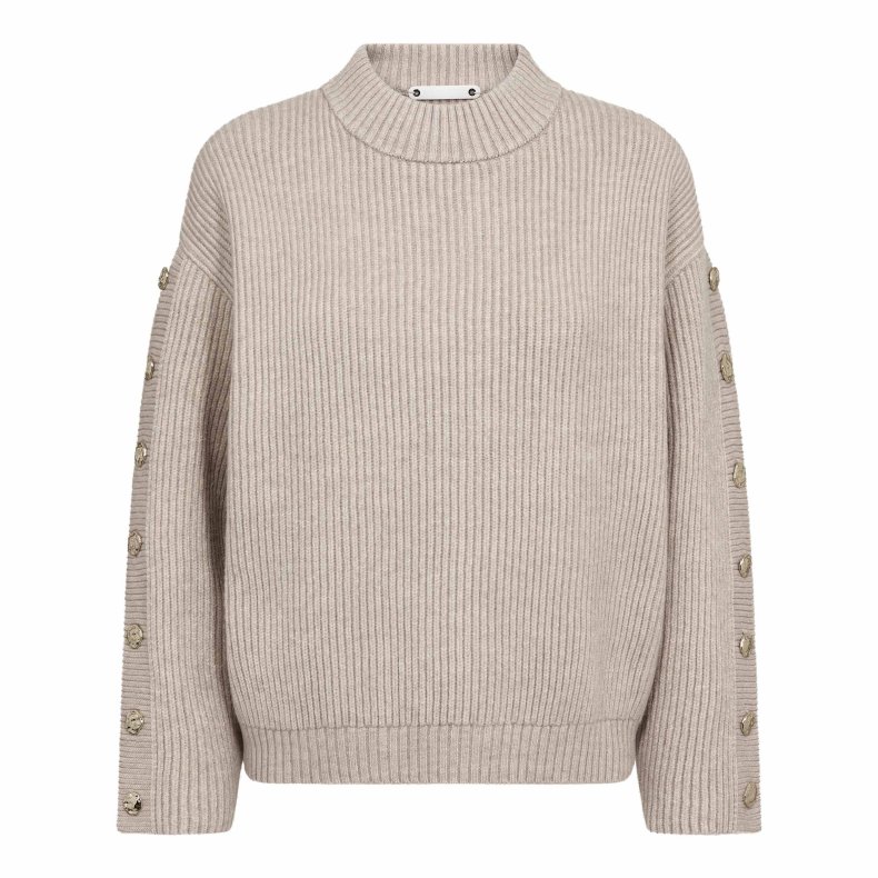 Row button sleeve knit Co'Couture, bone