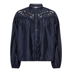 Melin balloon lace shirt Co'Couture, navy