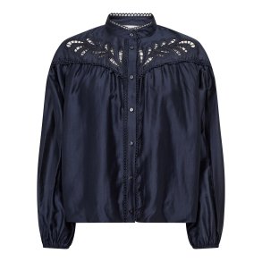 Melin balloon lace shirt Co'Couture, navy