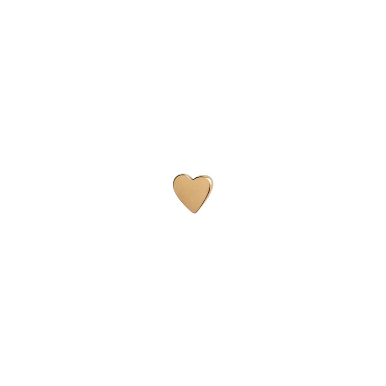 Petit love heart single earring piece Stine A, gold