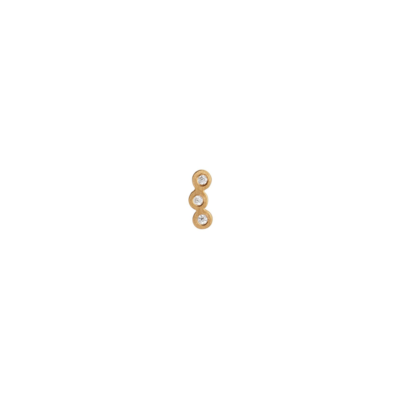 Three dots earring single piece Stine A, gold